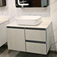 Modern Minimalist Bathroom Stone Plate Bathroom Cabinet Combination Smart Mirror Cabinet Cabinet Wash Basin Bathroom Cabinet