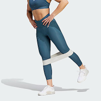 Adidas OPT ST 78 TIG [IJ6824] 女 緊身褲 高腰 亞洲版 多功能 訓練 有氧 吸濕排汗 藍綠
