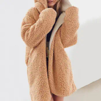 2022 Winter Teddy Coat Women Plush-Faux-Fur Coat Oversized Teddy Jacket Thick Warm Long Coat Female 5XL