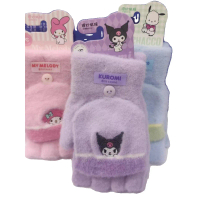 Sanrio Children's Gloves Kids Five-Finger Knitted Gloves Student Magic Gloves Flip Cover Writing Glo