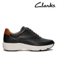 Clarks 女鞋 Tivoli Grace 微尖頭充孔綁帶設計輕盈休閒鞋 運動鞋(CLF76418C)