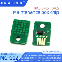 MC-G02 Maintenance Box Chip For Canon PIXMA G2160 G3160 G1220 G2260 G3260 G1420 G2420 G2460 G3420 G3460 G1520 G2520 2560 Printer