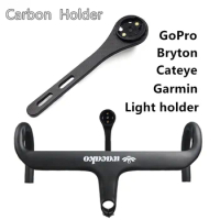 Carbon Fiber Bicycle Road Bike Cycling MTB Computer Stopwatch Speedometer Mount Holder For Garmin Cateye Bryton Gopro