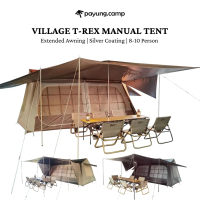 Hot Sale PAYUNG.CAMP Village T-Rex Village T Tent Extra Large Luxury 8-10 persons Family Tent with E