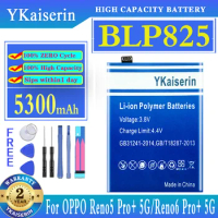 YKaiserin 5300mAh Replacement Battery BLP825 For OPPO Reno5 Reno 5/6 Pro+ 5G Moile Phone