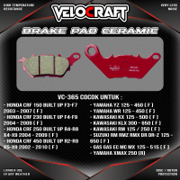 VELOCRAFT Kampas Rem Cakram Motor Ceramic VC-365 Brake Pad Kaliper Depan YZ125 250 450 WR 125 155 25