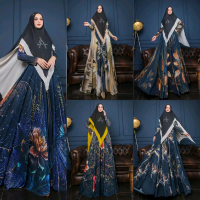 NEALOVA SERIES by AZZAHRA | GAMIS SYARI PREMIUM CERUTY BABYDOLL