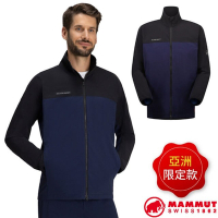 【MAMMUT 長毛象】男 Comfort Jacket AF 日系彈性防潑水軟殼外套.夾克_1011-02410-5975 海洋藍/黑