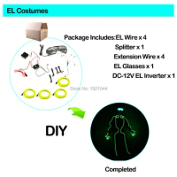 Fashion Brand Design EL Costumes EL Wire Clothes LED Suits Dance DJ Party Decoration Glow Party Supplies