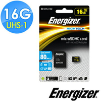 Energizer勁量 16GB UHS-I microSDHC 高速記憶卡 (含轉卡)