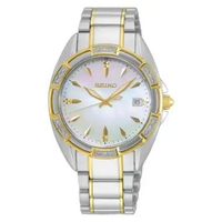 Seiko Classic SKK880P1 Jam Tangan Wanita Elegan dengan Dial Mother Of Pearl & Diamond Tali Stainless