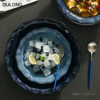 日式餐具剁椒魚頭專用盤子超大盤雞蒸酸菜魚10寸餐廳飯店商用深盤