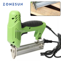 ZONESUN 2 In 1 Electric Nail Gun Electric Tacker Stapler Power Tools Furniture Staple Gun for Frame with Staples and Woodworking