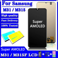 Super AMOLED For Samsung M31 LCD M315 M315F SM-M315F LCD Display Touch Screen Digitizer Repair Parts M31 Display M315 LCD