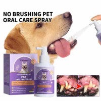 Cat And Dog Breath Freshener 50ml Effective Dog Teeth Cleaning Spray Pet Oral Cleaning Deodorizing Fresh Breath Oral Care