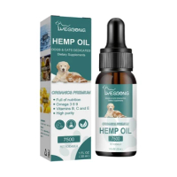 Hemp-Seed Oil with Omegas Vitamin for Dogs Hip and Joints Support Skin Health Anxiety, Stress and Relief for Cats J60C