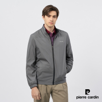 Pierre Cardin皮爾卡登 男款 休閒立領暗格紋薄夾克外套-鐵灰色(5235664-98)