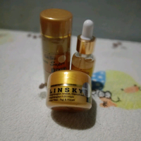 LINSKY PAKET 3 PCS CREAM +TONER DAN SERUM GOLD