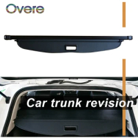 Overe 1Set Car Rear Trunk Cargo Cover For Subaru XV/Impreza 2014-2018 Car-styling Black Security Shield Shade Auto accessories