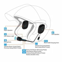 Motorocycle Bluetooth Helmet Wireless Headset Communicator Motor