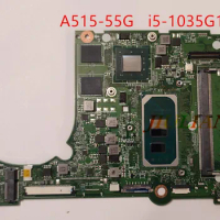 DAZAUIMB8C0 Laptop Motherboard For Acer Aspire A315-57G A515-55 Mainboard i5-1035G1 MODEL：ZAUI Test Function