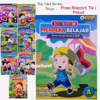 Merdeka Belajar Buku Paket Tk & Paud Isi 8 Buku Plus Raport Total 9 Buku Solusi Belajar Efisien Untu