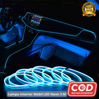 Lampu List Interior Mobil LED Neon 3 Meter + 12V Inverter Car