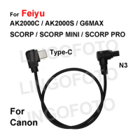 Type-C to N3 (Canon) For Feiyu AK2000C AK2000S G6MAX SCORP SCORP MINI PRO Camera Control Cable 30cm for Canon 1D 1DX 5D 6D 7D