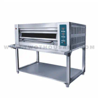 TT-O124A 1 Deck CE Stainless Steel Electric Stone Pizza Oven with Shelf