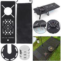 Kitchen Stainless Steel Table Board Camping IGT Table Board Spider Stove Table Board Storage Bag Included for SOTO Spider Stove