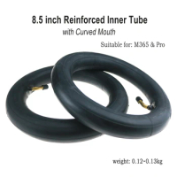 8.5 Inch Reinforced Inner Tube with Curved Mouth 8 1/2*2 Thick Bent Inner Tire for Xiaomi M365 Pro Kick Scooter Wheel Accessory