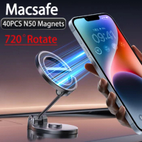 Magnetic Car Phone Holder Stand Macsafe Support in Car for iPhone 12 13 14 15 Pro Max Magnet Car Air Vent Clip Cellphone Mount