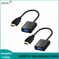 HTOC HDMI To VGA 2 Pack Gold-Plated HDMI To VGA Adapter (Male To Female) For Laptop PC Monitor Projector HDTV And More