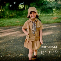 Setelan kostum baju safari anak / safari set zoo / paket baju safari costume zoo keeper camping cost