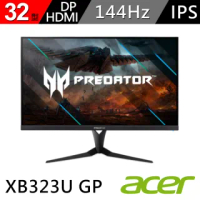 【Acer 宏碁】XB323U GP 32型IPS電競螢幕(2560*1440 2K解析/平面/G-Sync相容/0.5ms/144Hz)