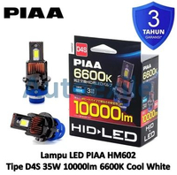 PIAA HM602 HID to LED D4S Cool White Putih 6600K 10000 lm lumen Original Garansi Lampu Depan Mobil