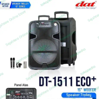 DAT Speaker Aktif Roda Portable 2 Mic Bluetooth : DT1511 ECO