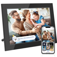32GB Memory 10.1 Inch Smart Acrylic Digital Picture Frame WiFi HD 1080P Digital Photo Frame Touch Screen Support Video Playback