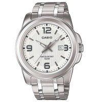 CASIO 簡約經典時尚指針日曆腕錶(MTP-1314D-7A)白面/44.9mm