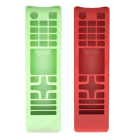 2X Silicone Case Remote Control Cover Suitable For Samsung TV BN59 AA59 Series Remote Control Luminous Green &amp; Red