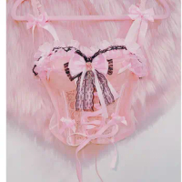 e girl clothes y2k clothes y2k bra Lolita bra Bow bra Pink clothes harajuku fashion Lolita bra y2k accessories Kawaii bra