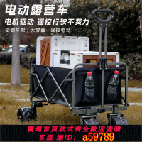 【台灣公司 可打統編】【長續航能力】電動遙控款便攜小推車高動力越野折疊戶外助力手拉野餐拖車