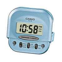 CASIO 輕巧型超小旅行用可摺疊鬧鐘(PQ-30-2)-藍
