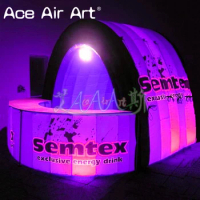 3m L Inflatable Bar Counter Trade Show Booth Tunnel Inflatable Concession for Events and Parties