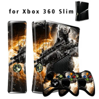 DATA FROG Skin Stickers For Xbox 360 Slim Console Warrior Joker Custom Man Vinyl Protective Cover For Microsoft Xbox 360 S 2023