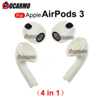 Aocarmo For Apple AirPods 3 Earphone Complete Housing Shell Top Bottom 4 IN 1 Full Set Case