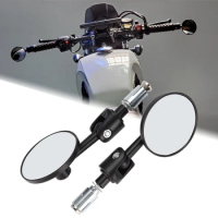 Universal Motorcycle Mirrors Rearview Side Mirror Motorbike Accessories 2pcs Handle Bar End Mounting