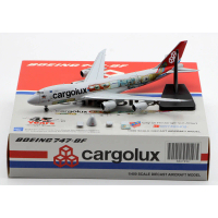 Hadiah Kapal Terbang Boleh Dikumpul, Bahan Aloi, JC Wings 1: 400, Siri Interaktif Cargolux, Model Je