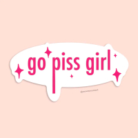 Go Piss Girl Sticker, Meme Gossip Girl Toilet Sticker, Vinyl Laptop Sticker Decorative Waterproof St