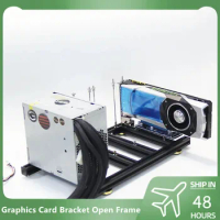DIY 1/2/3/4 Graphics Card Bracket Open Frame Aluminum Base GPU External Support Adjustable SLI ATX Power Stand